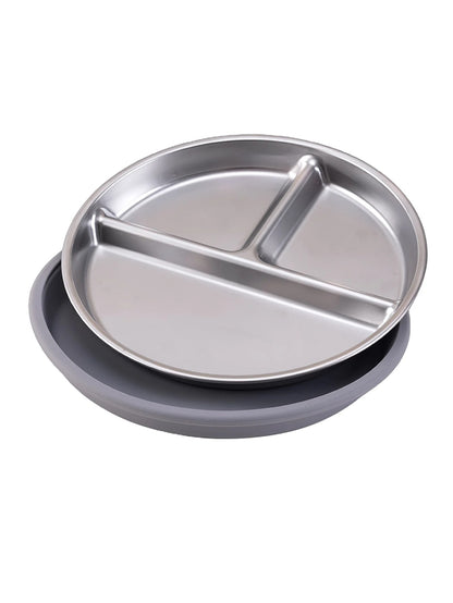 Assiette bébé INOX anti-renversement