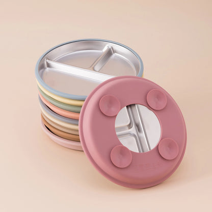 Assiette bébé INOX anti-renversement