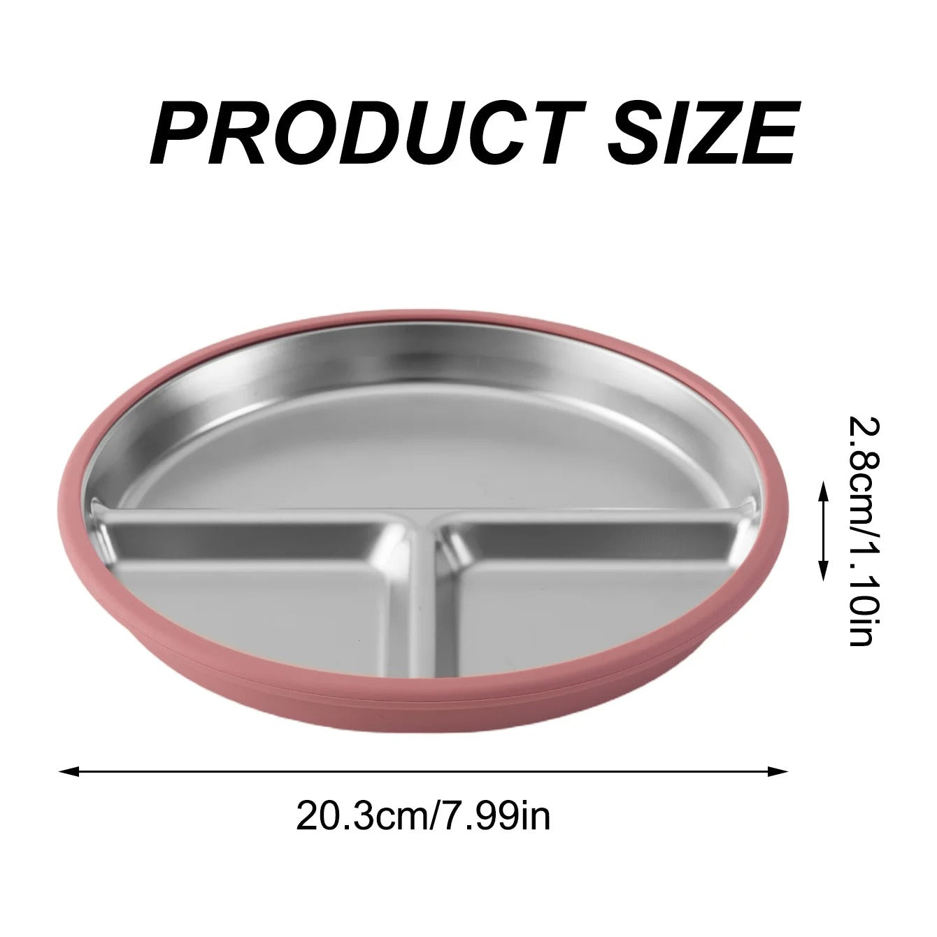 Assiette bébé INOX anti-renversement