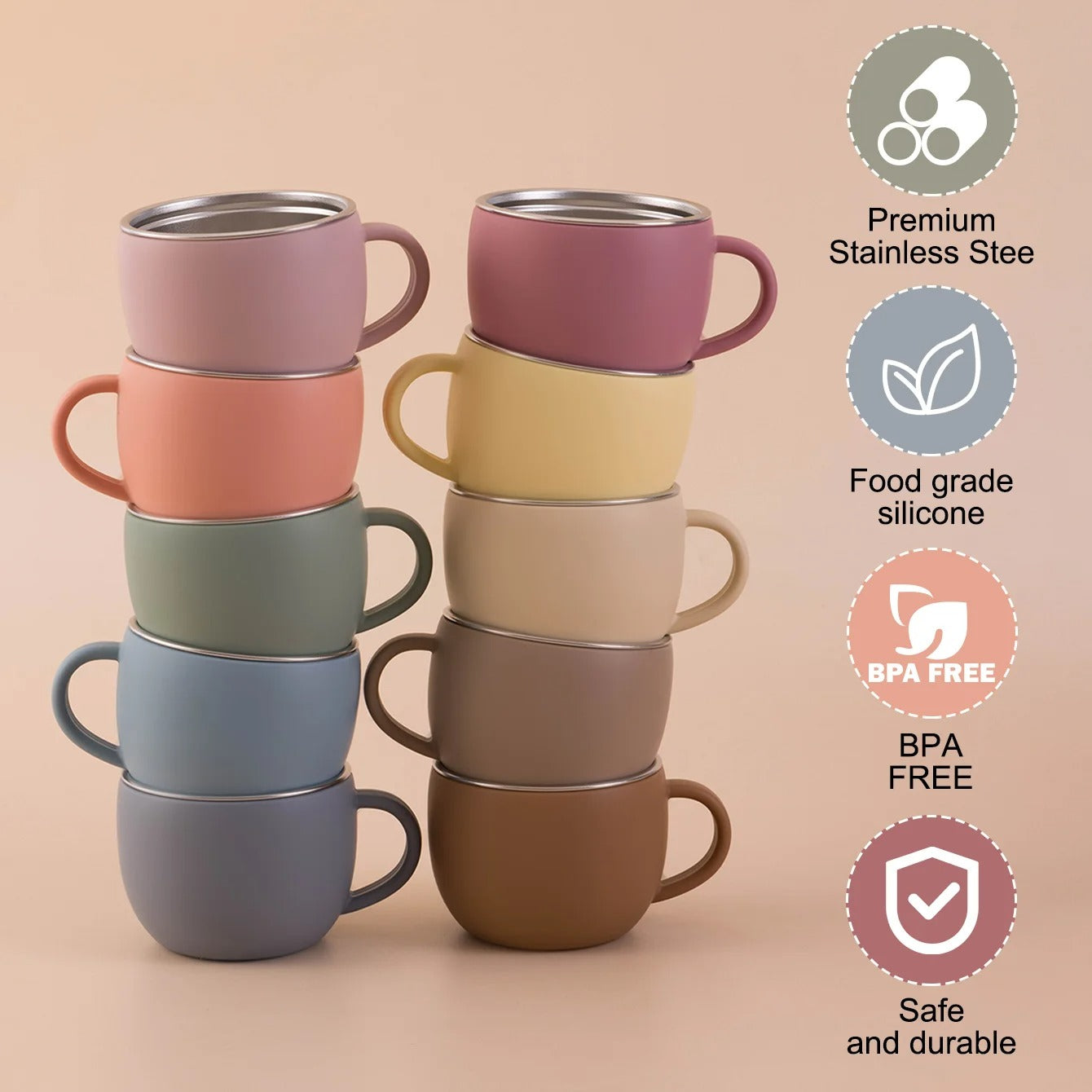 Tasse d'eau en acier inoxydable